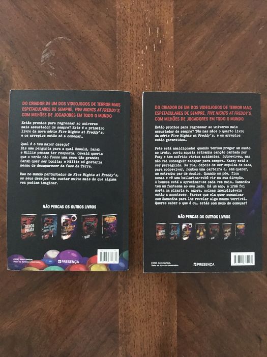 Livro Five Nights at Freddy’s volume 1 e 4