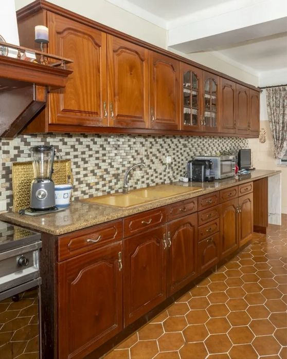 Moveis de cozinha madeira maciça nogueira