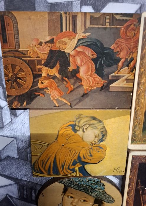 Zestaw starych Akwarali/Obrazów/ PRL