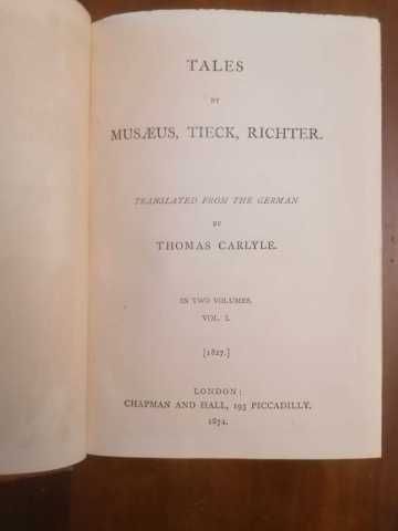 Tales By Musaeus, Tieck, Richter Vol I