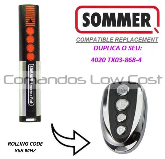 Comando compatível com SOMMER