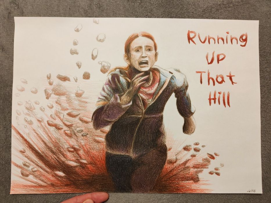 Stranger Things Rysunek FanArt Max Mayfield Vecna Running Up That Hill