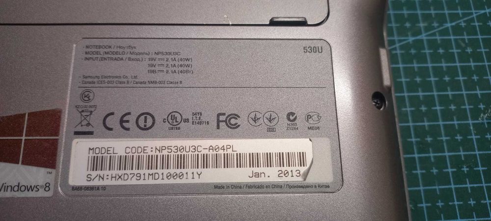 Laptop Samsung 530U 13,3"