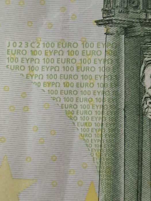 Nota de 100 EUROS Ano de 2002 primeira série