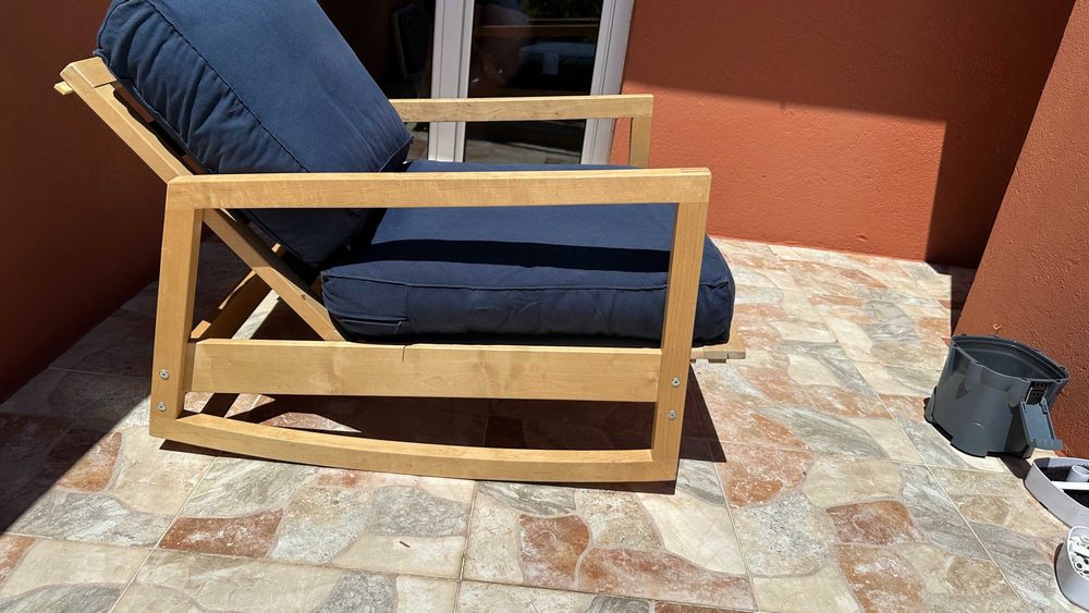 Cadeira/Baloiço reclinavél vintage Ikea - LILLBERG