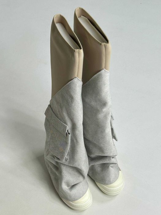 Кеди Rick Owens DRKSHDW Cargo Fetish Sneakers Milk Gray кеды серые