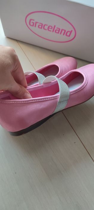 Różowe baletki półbuty dziewczęce 32