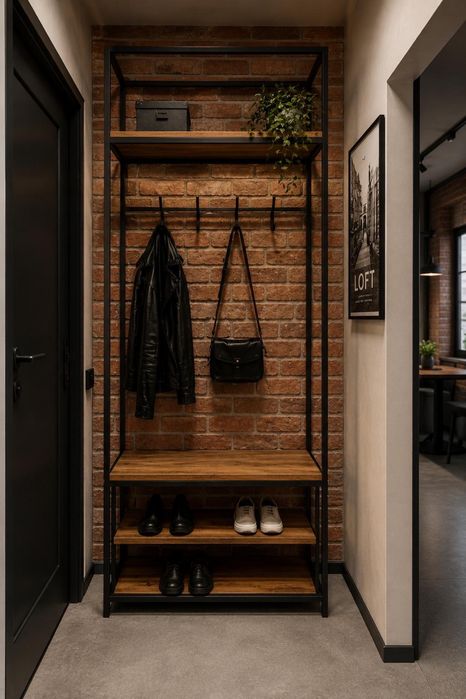 Garderoba wieszak loft przedpokój Industrial