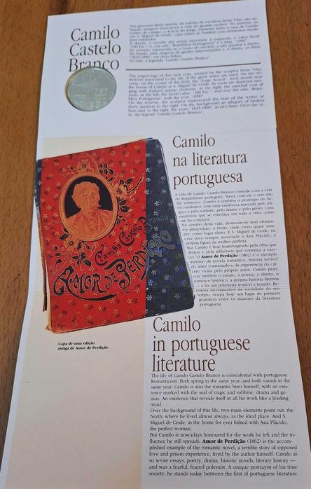 Moeda BNC de Camilo Castelo Branco - 1990