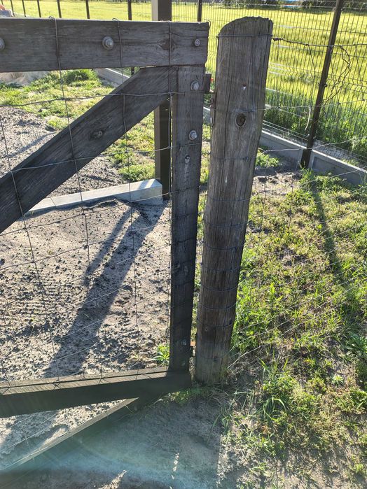 Brama drewniana, dwuskrzydłowa, budowlana 5m