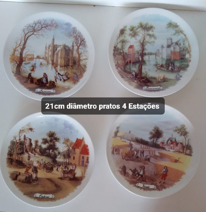 Conjunto Loucilis: pratos decorativos 4 estações