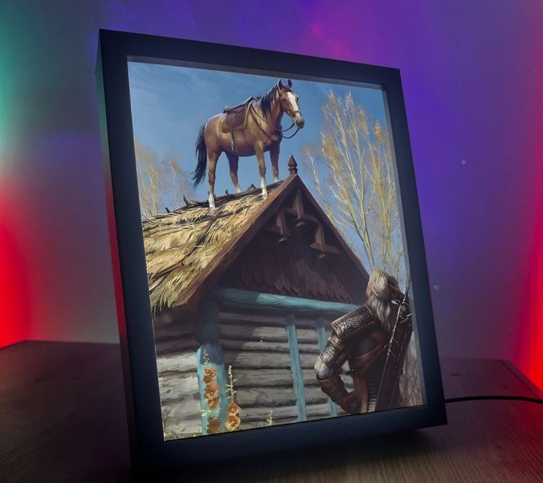 ObrazoLampka Płotka na dachu Wiedźmin