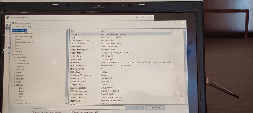 Portátil HP Pavilion 1000 / 3Gb Ram