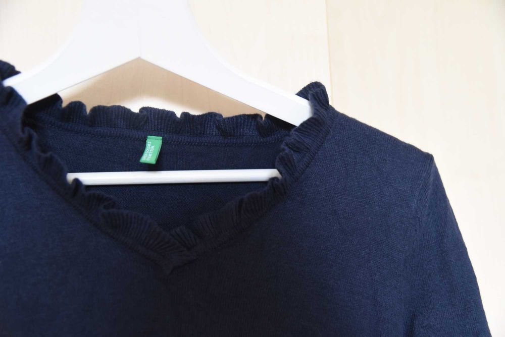 Benetton sweter granatowy