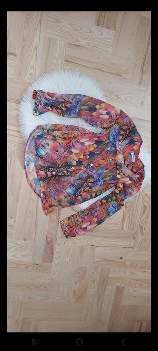 Bluzka koszula pawie pióra mosquito varlesca la perla na guziki