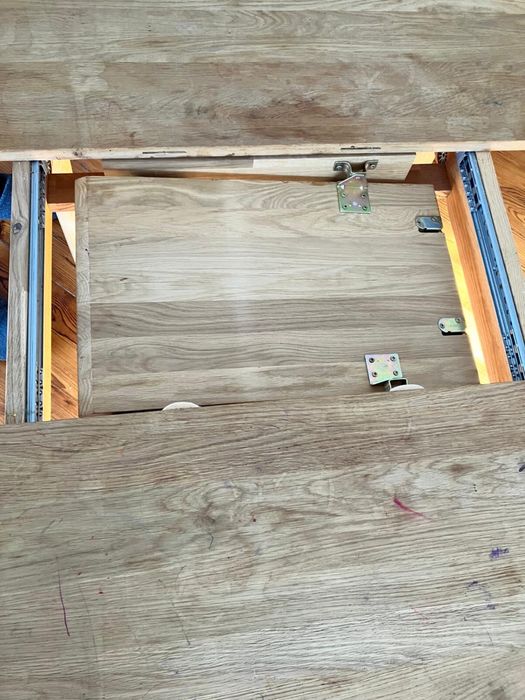 Mesa em carvalho 100x100cm extensivel para 100x130