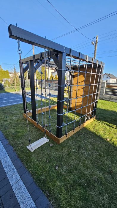 Idealny drewniany MAŁPI GAJ gym set huśtawka wspinaczki