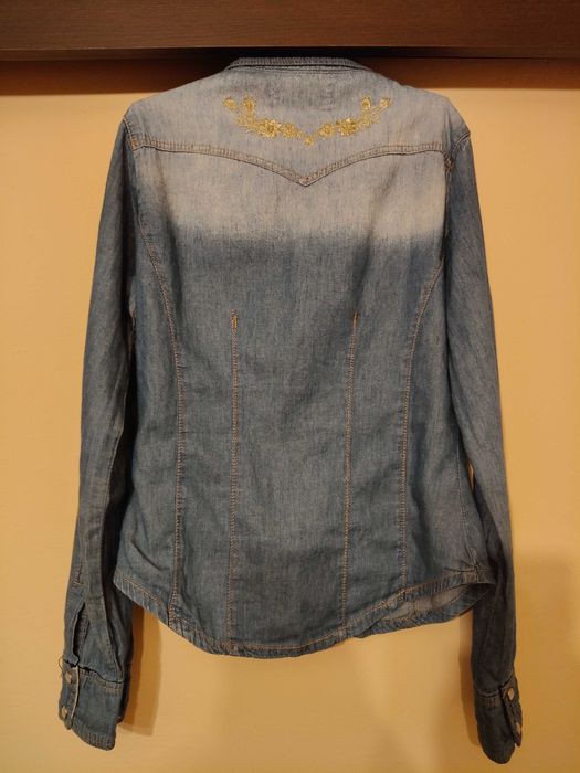 Koszula jeansowa złoty haft Blue Rags