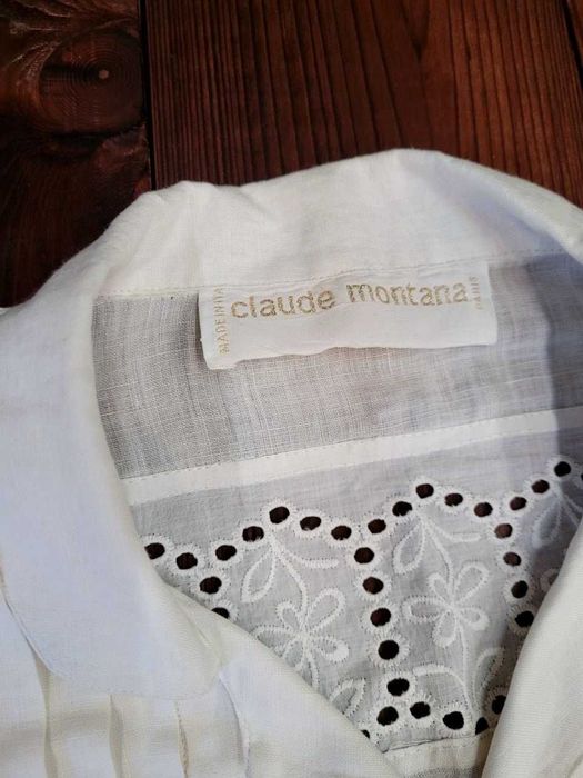 Женская льняная рубашка claude montana paris оригинал