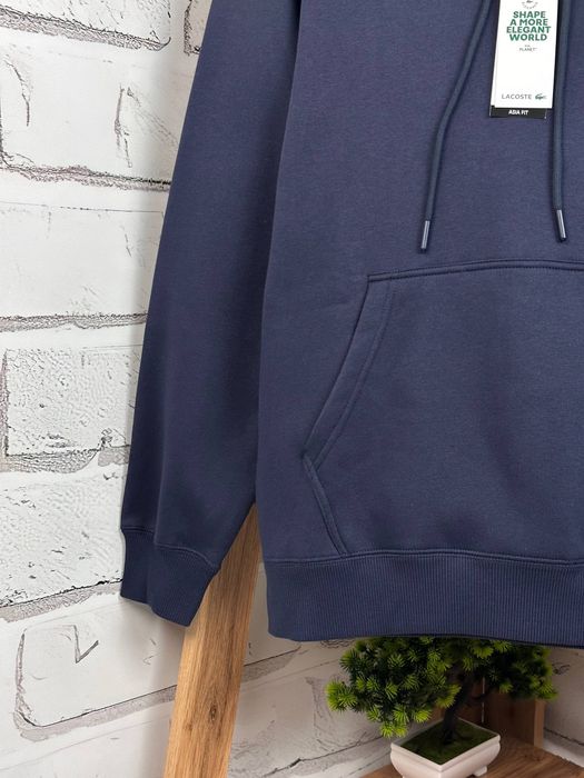 Чоловіче худі Lacoste синє M/L лакост кофта з капюшоном