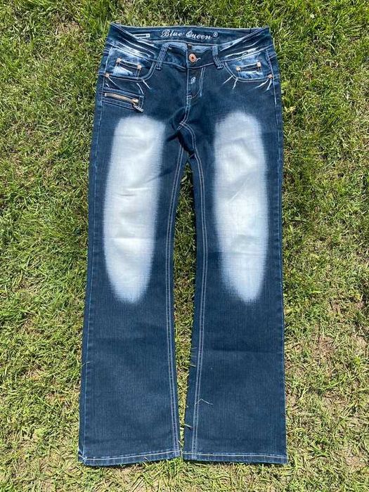 Spodnie damskie jeansy Blue Queen miss me bootcut M L 40 affliction