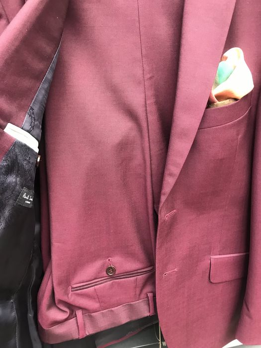 Paul Smith garnitur męski bordowy rozmiar iT46