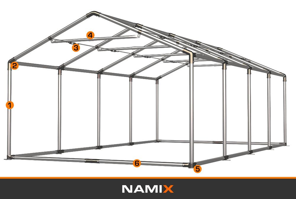 Namiot ROYAL 4x8 magazynowy wiata garaż wzmocniony PVC 560g/m2