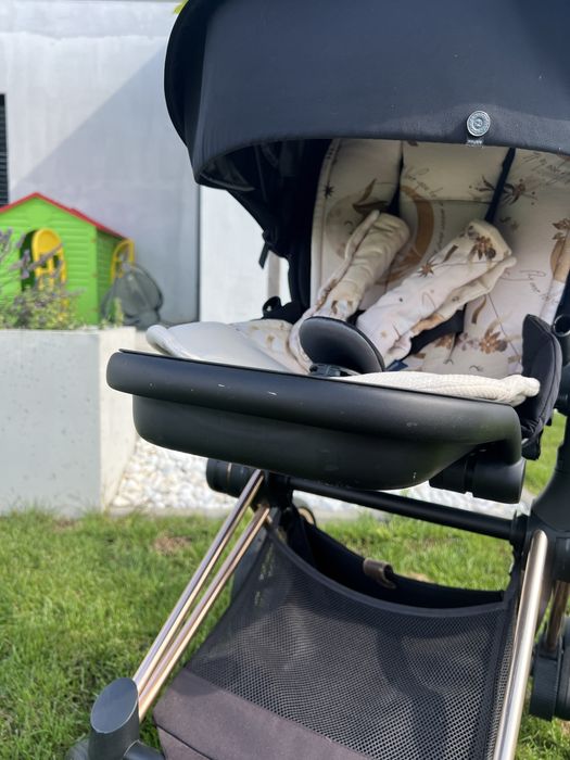 Cybex e priam platinum rose gold, wozek elektryczny, gondola+spacerowk