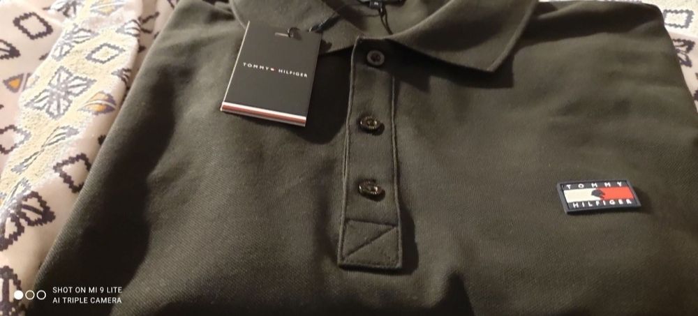 Komplet: koszulka polo Tommy Hilfiger/M/black+ t-shirt EA/L/white