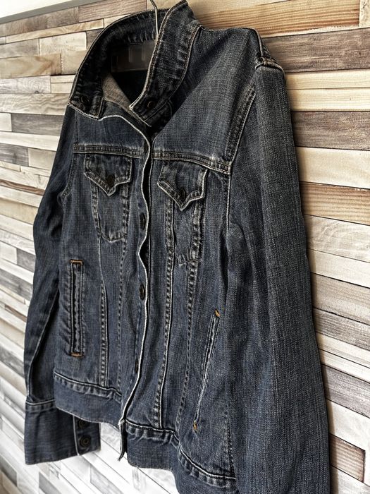 Kurtka damska jeansowa bez kołnierza GAP