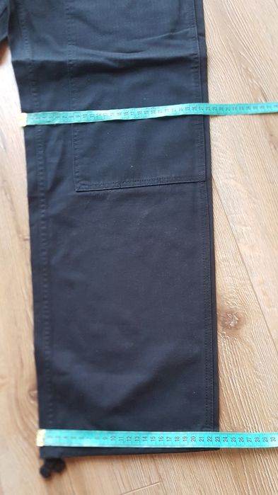 Review spodnie cargo z szerokimi nogawkami męskie czarne jogery M