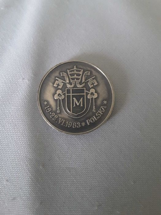 Medal Jan Paweł II 1983 PRL wyrób posrebrzany