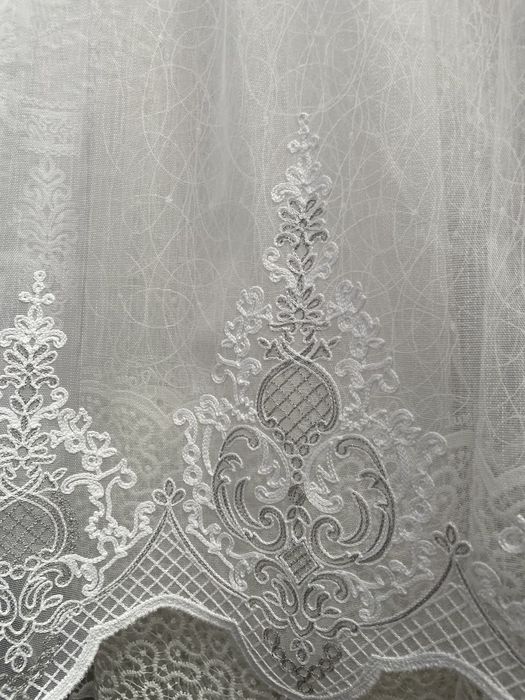 Тюль бамбук гардини вишиті для вітальні, кухні,зали Штори блекаут,барх