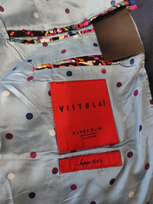 Garnitur Męski Vistula Super 100's Slim 176/100/86 (88) Wełna