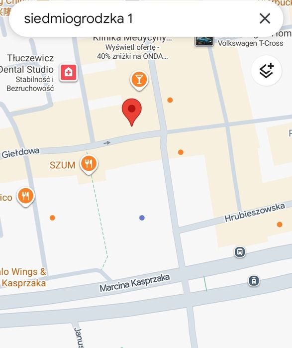 Miejsce postojowe Siedmiogrodzaka 1 przy klatce A