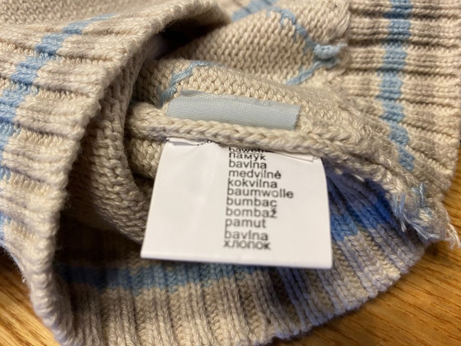 Kamizelka chłopięca dzianinowa 140 cm Mariquita nowa bawełna beż