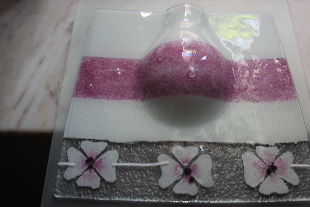 Jarra de vidro marinha grande. Peca de parede.