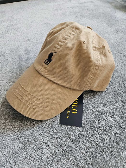 Czapka z daszkiem Polo ralph lauren khaki - nowa