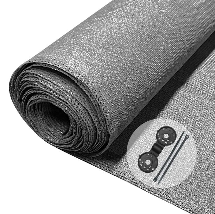 VOUNOT® Siatka maskująca 1 × 20m, siatka zacieniająca HDPE