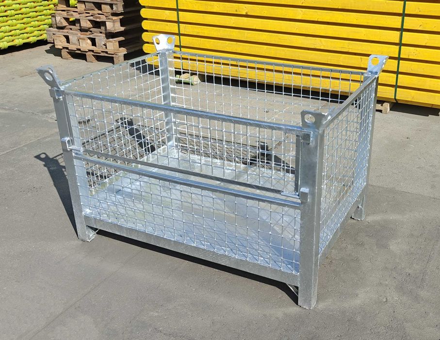 Paleta 120×80 kosz ocynkowany stalowy Gitterbox - metalowe kosze druciane