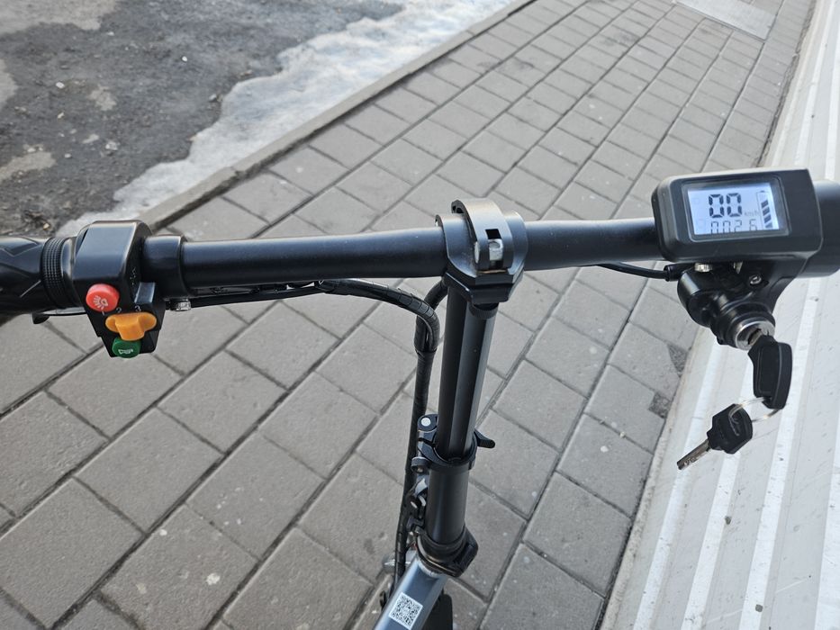 Складний електровелосипед Zhengbu D6, сірий, 14"