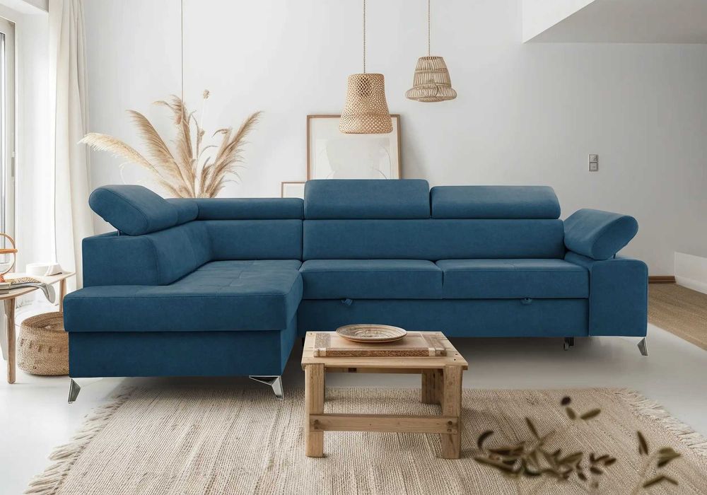 Nowoczesny narożnik Madryt ruchome zagłówki -5 kolorów