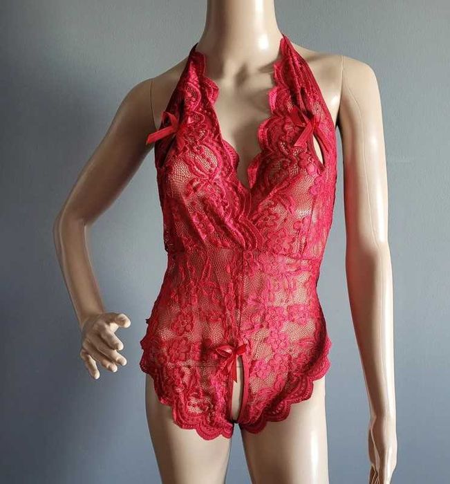 Bordowe koronkowe body r. L / 40 / 12