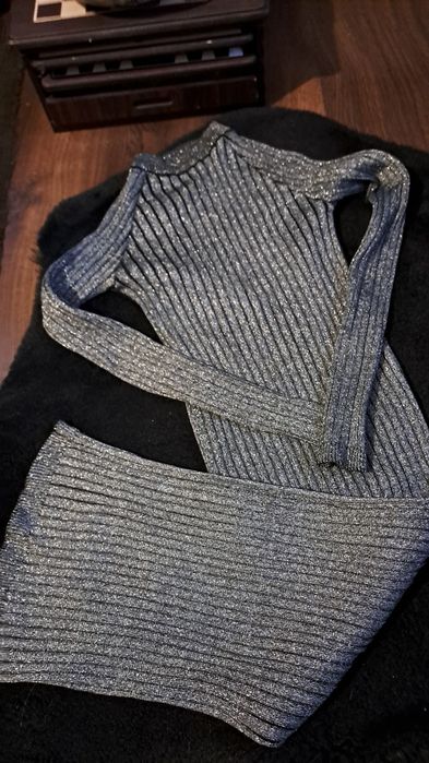 Sukienka srebrna tuba Sylwester karnawał s