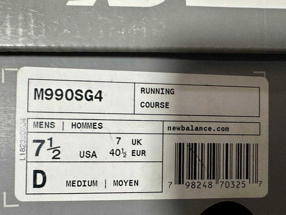 Кросівки New Balance 990 v4 Made in USA 40.5 EU 7.5 US 7 UK