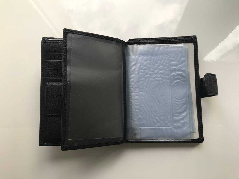 Портмоне / бумажник /кошелек OChnik (натуральная кожа) (черный)