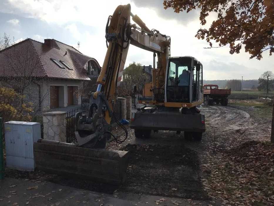 Usługi Koparką ,Koparko- ładowarką ,Minikoparką Koparką dwudrogową  Wywrotkami