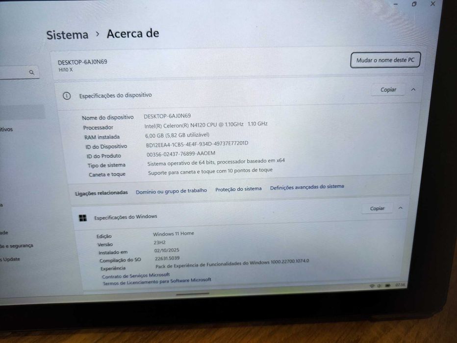 Tablet PC Windows 11 - chuwi hi10x 6Gb/128Gb