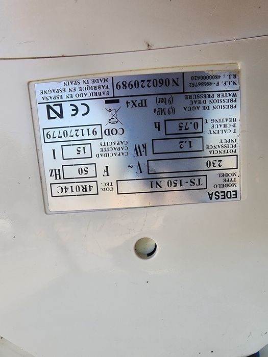 termoacumulador Edesa TS-150 N1 150 Litros