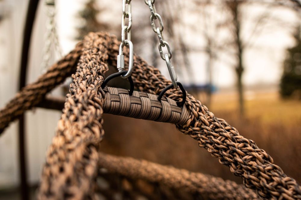 АКЦИЯ ! Садовая качель Галант. Подвесное кресло кокон гамак из ротанга